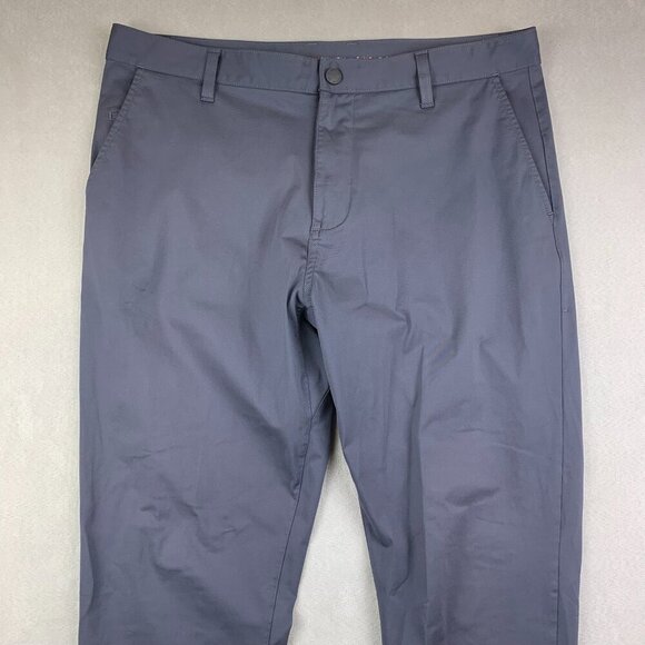 Rhone Mens Commuter Pant Slim 34x32 Iron Gray Chino Tapered Stretch Performance - Picture 2 of 14